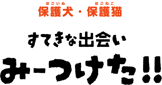 保護犬・保護猫 素敵な出会いみーつけた！