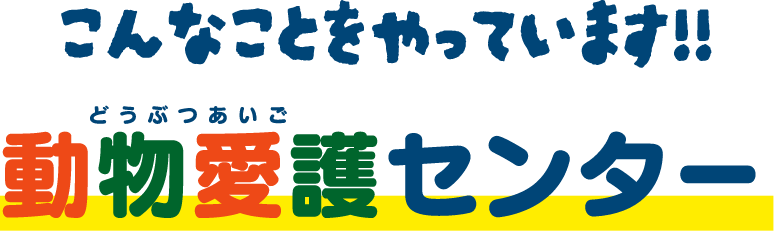 こんんなこともやっています！動物愛護（どうぶつあいご）センター